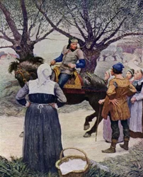 Ilustración para La Flecha Negra de Robert Louis Stevenson
